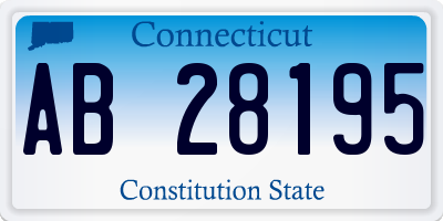 CT license plate AB28195