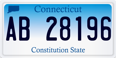 CT license plate AB28196