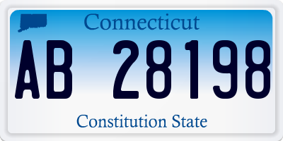 CT license plate AB28198