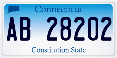 CT license plate AB28202