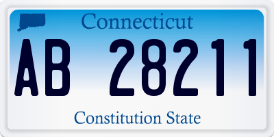 CT license plate AB28211