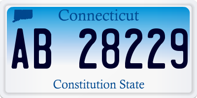 CT license plate AB28229