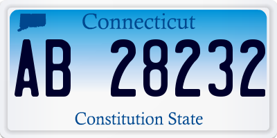 CT license plate AB28232
