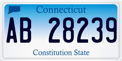 CT license plate AB28239