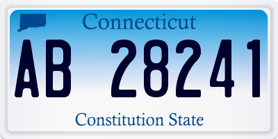 CT license plate AB28241
