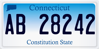 CT license plate AB28242