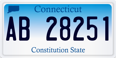 CT license plate AB28251