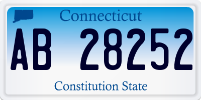 CT license plate AB28252