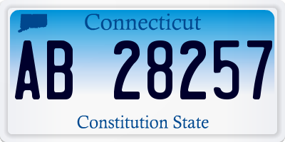 CT license plate AB28257