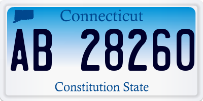 CT license plate AB28260