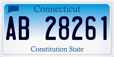 CT license plate AB28261