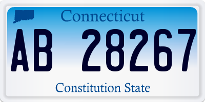 CT license plate AB28267