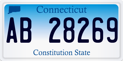 CT license plate AB28269