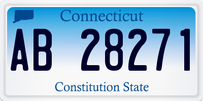 CT license plate AB28271