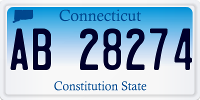 CT license plate AB28274