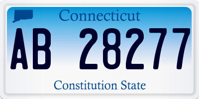 CT license plate AB28277