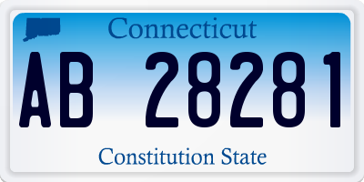 CT license plate AB28281