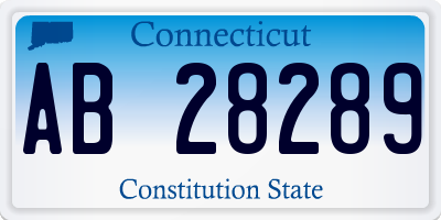 CT license plate AB28289
