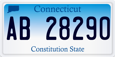 CT license plate AB28290