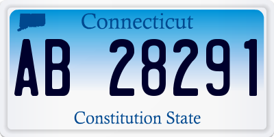 CT license plate AB28291