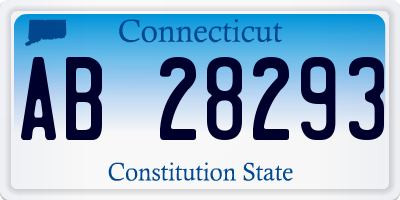CT license plate AB28293
