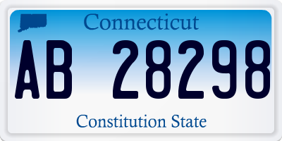 CT license plate AB28298