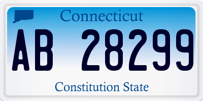 CT license plate AB28299