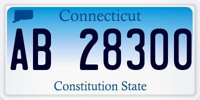 CT license plate AB28300