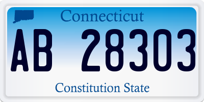 CT license plate AB28303