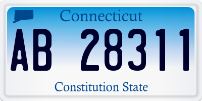 CT license plate AB28311