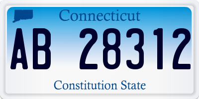 CT license plate AB28312