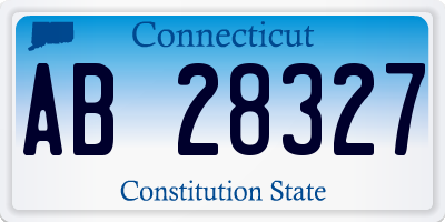 CT license plate AB28327