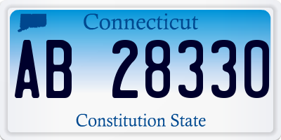 CT license plate AB28330