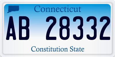 CT license plate AB28332