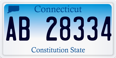 CT license plate AB28334