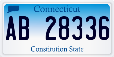 CT license plate AB28336