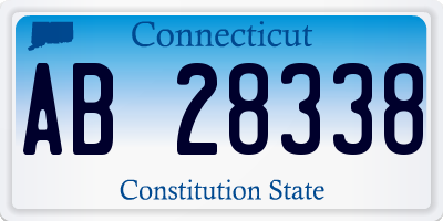 CT license plate AB28338