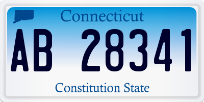 CT license plate AB28341