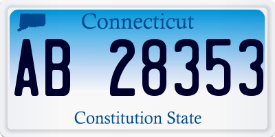 CT license plate AB28353