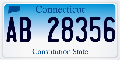 CT license plate AB28356