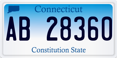 CT license plate AB28360