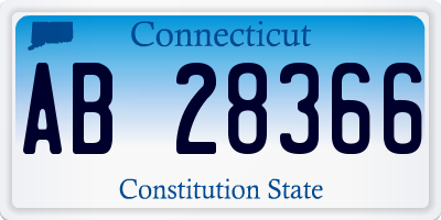 CT license plate AB28366