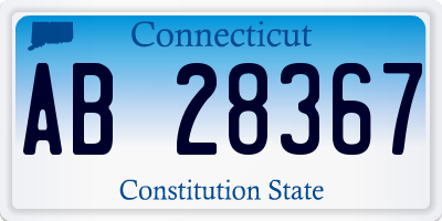 CT license plate AB28367