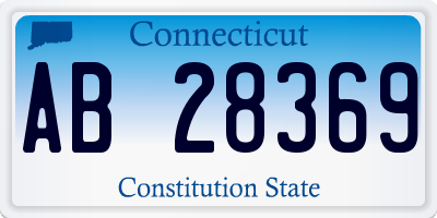 CT license plate AB28369