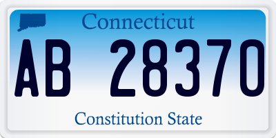 CT license plate AB28370