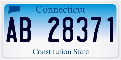 CT license plate AB28371