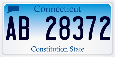 CT license plate AB28372