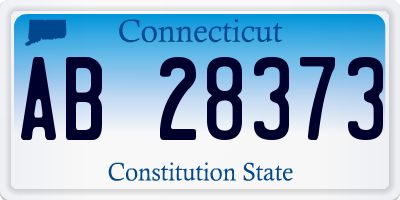 CT license plate AB28373