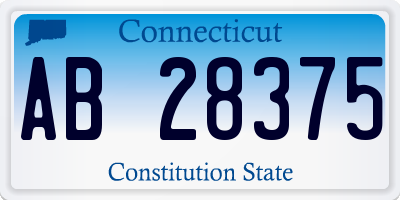 CT license plate AB28375