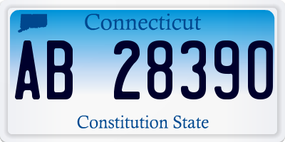 CT license plate AB28390